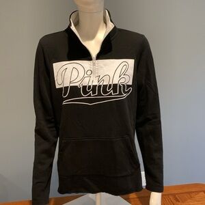 EUC PINK Victoria’s Secret 1/4 Zip Sweatshirt • Size XS